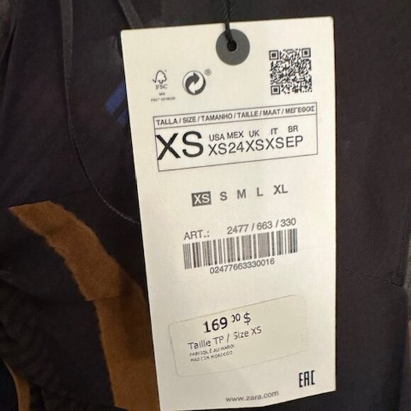 NWT Zara Dress, Size XS - Picture 5 of 9